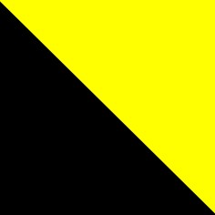 Bright yellow - black
