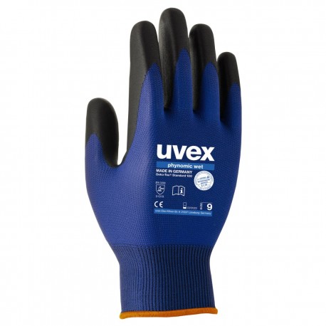 Gloves coated PU UVEX PHYNOMIC WET 60060