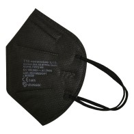 FFP2 respirator without valve, foldable, black