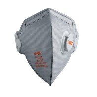Foldable respirator with valve. Uvex Silv-Air Classic Carbon 3220 FFP2