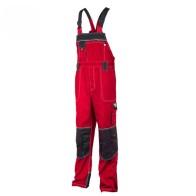G Safety Canvas Bib Overalls, Red