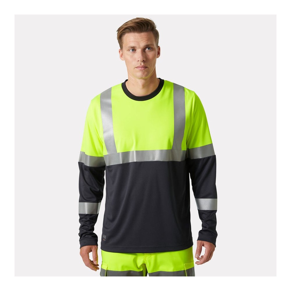 Marškinėliai ilgomis.rankovėmis Addvis Hi Vis Longsleeve Class 1 H/H