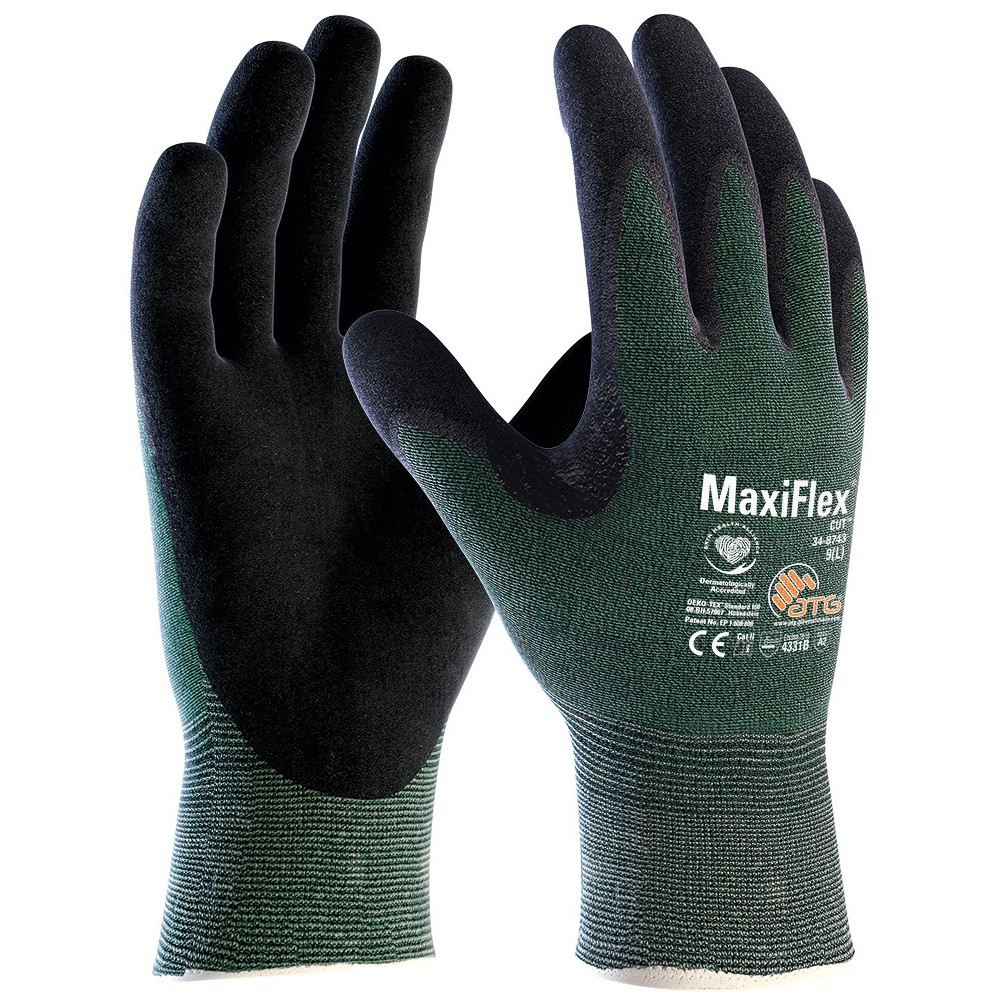 Cut MaxiFlex nitrile foam-coated gloves