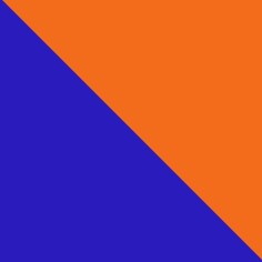 Oranžinė - mėlyna